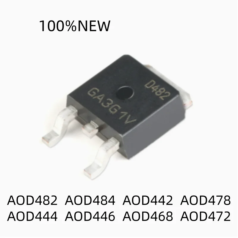 (10 Pieces) 100% New Aod482 Aod484 Aod442 Aod478 Aod444 Aod446 Aod468 Aod472 To-252 Mosfet (Field-Effect Transistor) Chip Ic