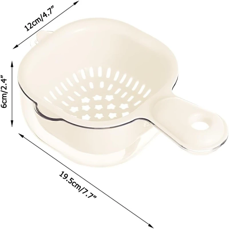 Kitchen Fruit Washer Basket Transparent Berry Cleaning Bowl with Lid Locked Drain Strainer Food Grade Vegetable Storage Bin