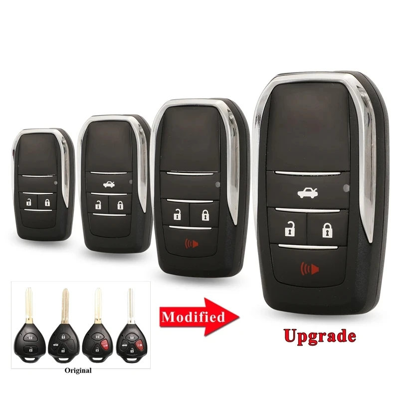 

Обновленный чехол для ключей с 2/3/4 кнопками для Toyota Reiz Camry RAV4 Yaris Corolla 4Runner Avlon, складной автомобильный чехол для дистанционного ключа