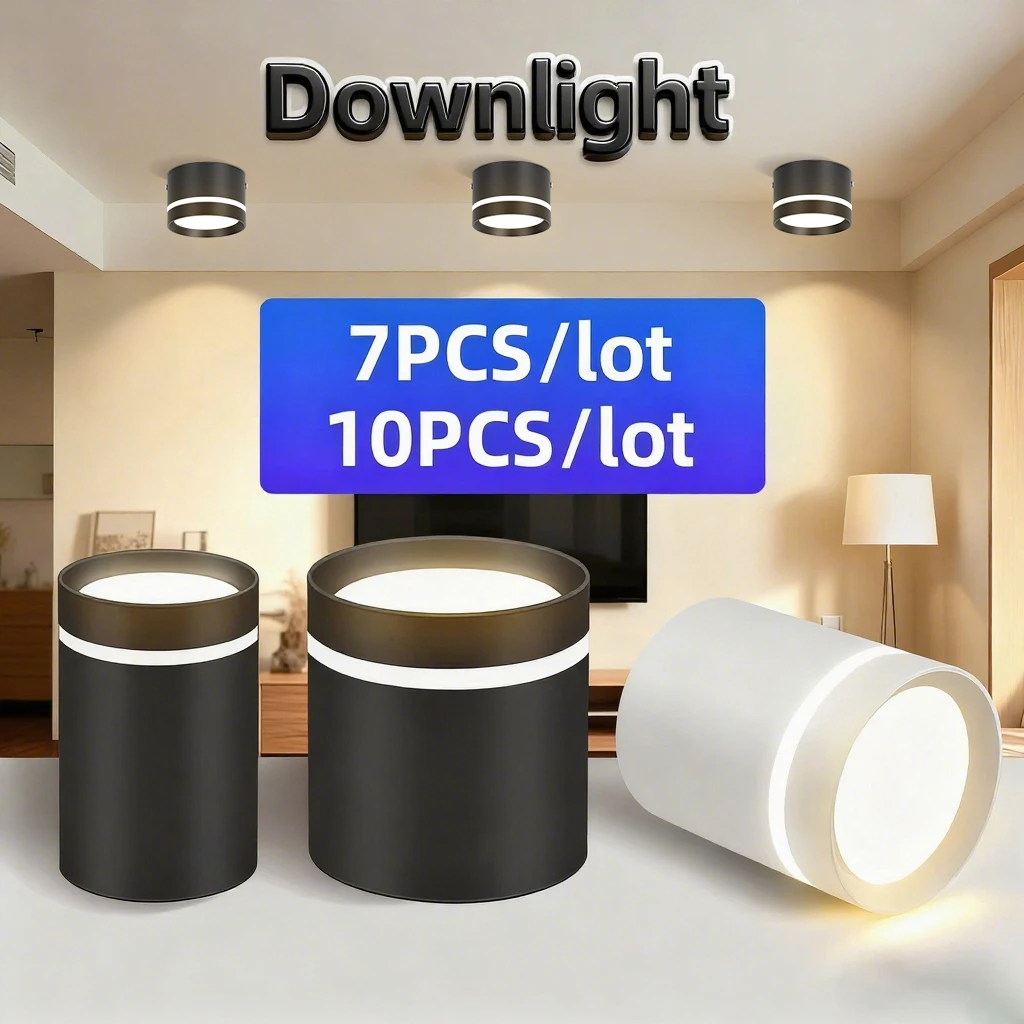 

Потолочный светильник с поверхностным креплением, Светодиодный точечный светильник с Cob матрицей, освещение для спальни, кухни, дома, 5/10/15 Вт