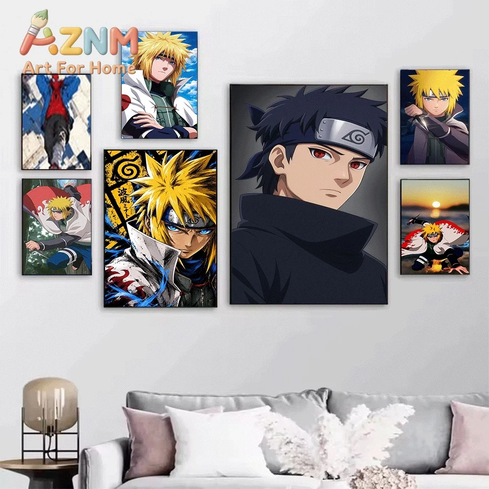 Anime Naruto Canvas Wall Art Gaara Sand Power Manga Style Poster Unframed Canvas Painting Bedroom Living Room Home Wall Decor