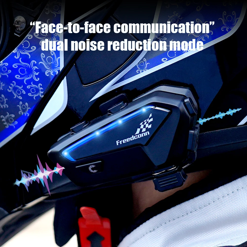 FreedConn FX Bluetooth Motorcycle Intercom Helmet Headset Speaker Earphone Wireless Moto Communicator headphones FM Music Share