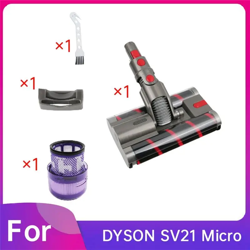 A76G-For DYSON SV21 Micro Robot Vacuum Replacement Soft Roller Cleaner Head With Switch Lock Filter Brush Cleaner Parts Replacem