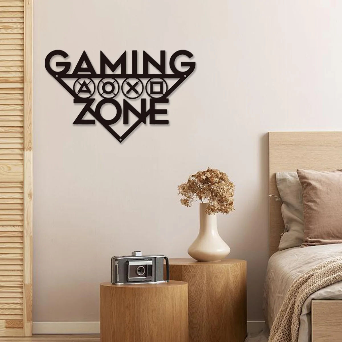 

Gaming Zone Wall Hanging Art Gamer Metal Wall Mounted Decor Gamer Room Sign Gaming Room Metal Decor Playroom Decor wall de