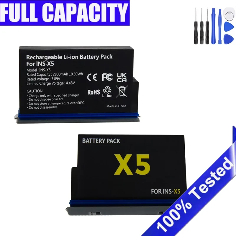 Brand-New 2800mAh Insta360 X5 Battery For ONE X5 Power Accessories Sports Camera Accessories