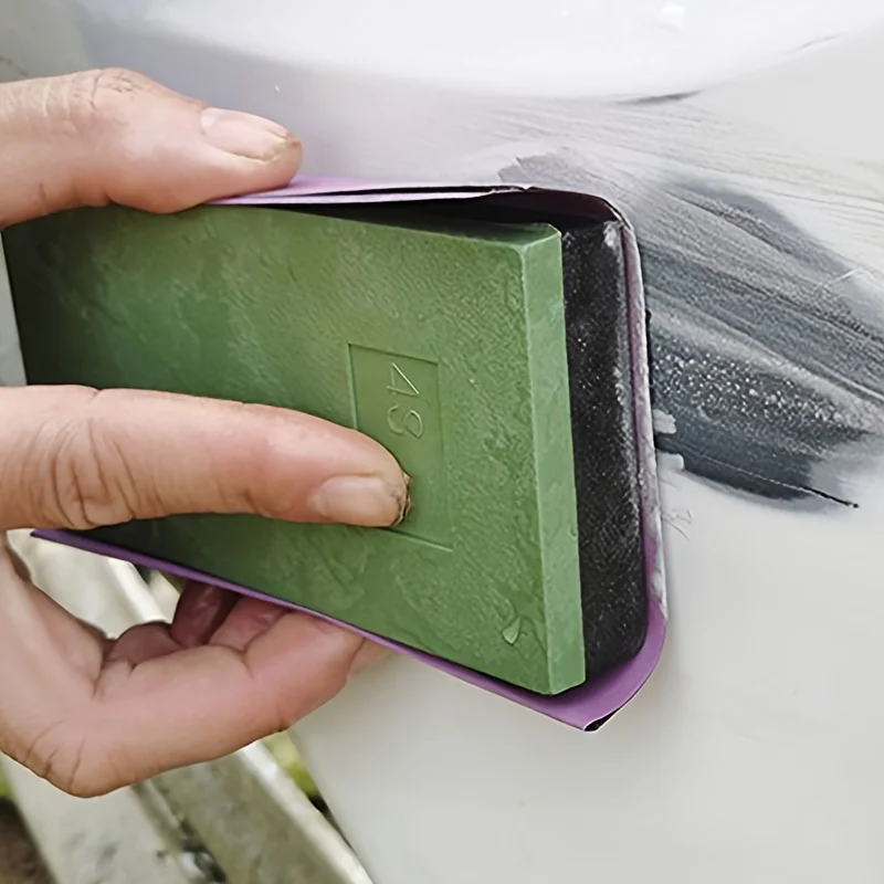 2‑Size Sanding Block, Rigid Foam Sandpaper Holder for Auto Body Repair, Wall and Woodworking Polishing Grinding Tool