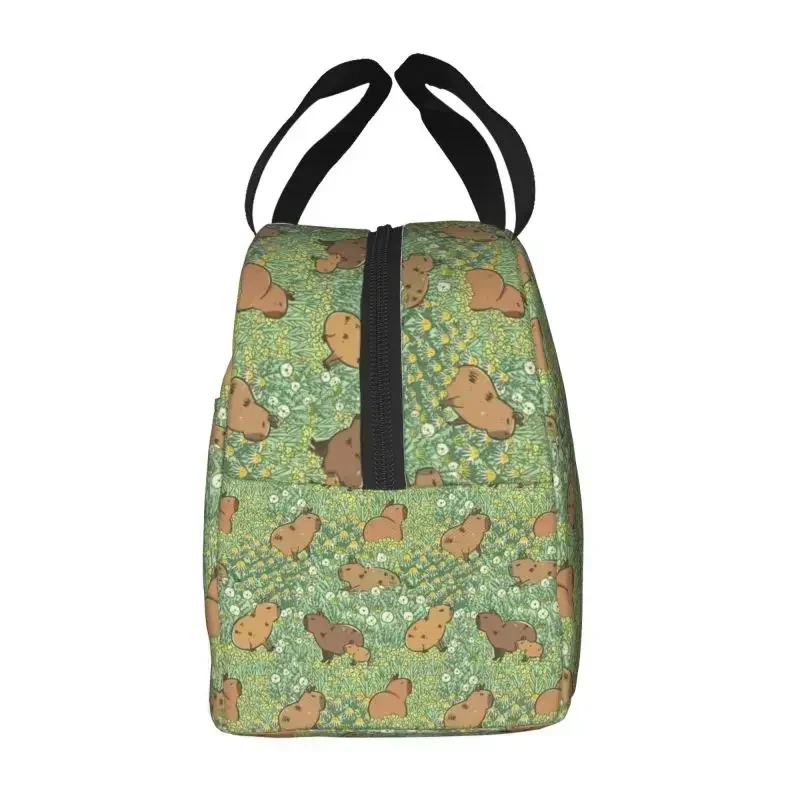 Sac à Déjeuner avec Collage Capybara pour Femme et Enfant, PoinGlacière Thermique Étanche, Isolé, pour Pique-Nique, Fourre-Tout