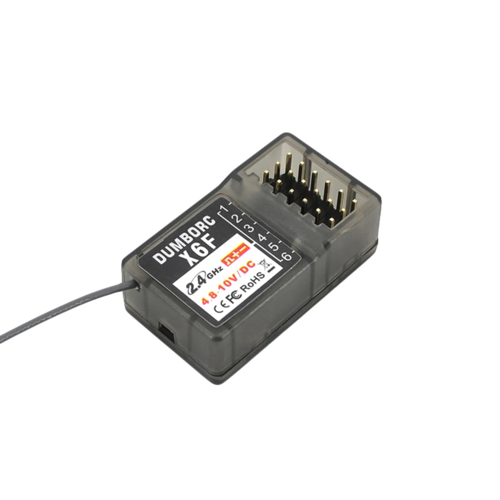DUMBORC X6P 6CH 2.4G RC Radio Controller Zender met X6DC Ontvanger voor RC Auto Boot Tank Ondersteuning DIY