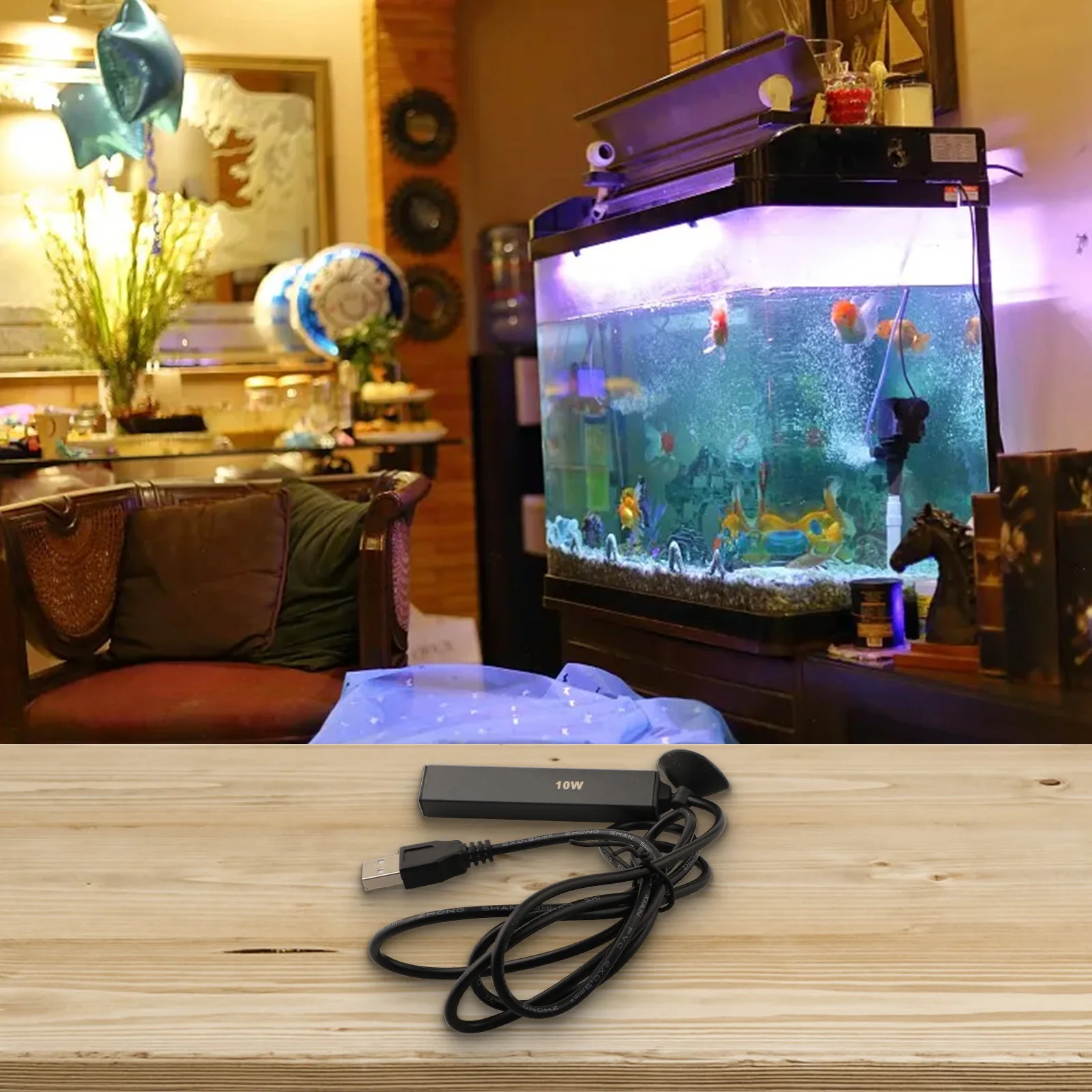 Desktop Aquariumverwarmer Aquariumverwarmer Compact formaat voor installatie Efficiënte verwarmingsoplossing Energiezuinige bediening