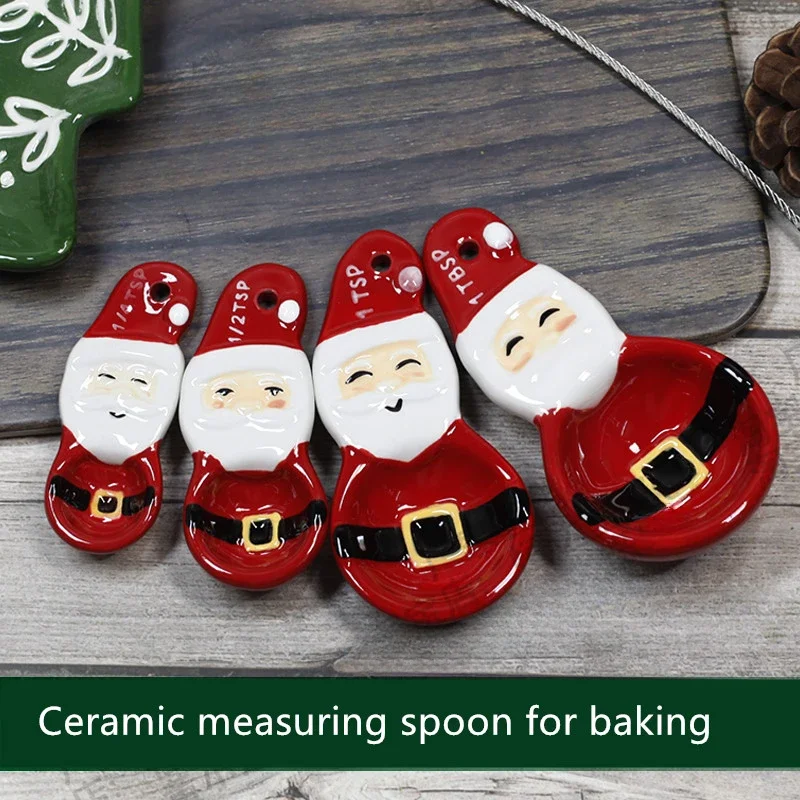 Christmas Ceramic Measuring Spoon Set 5
