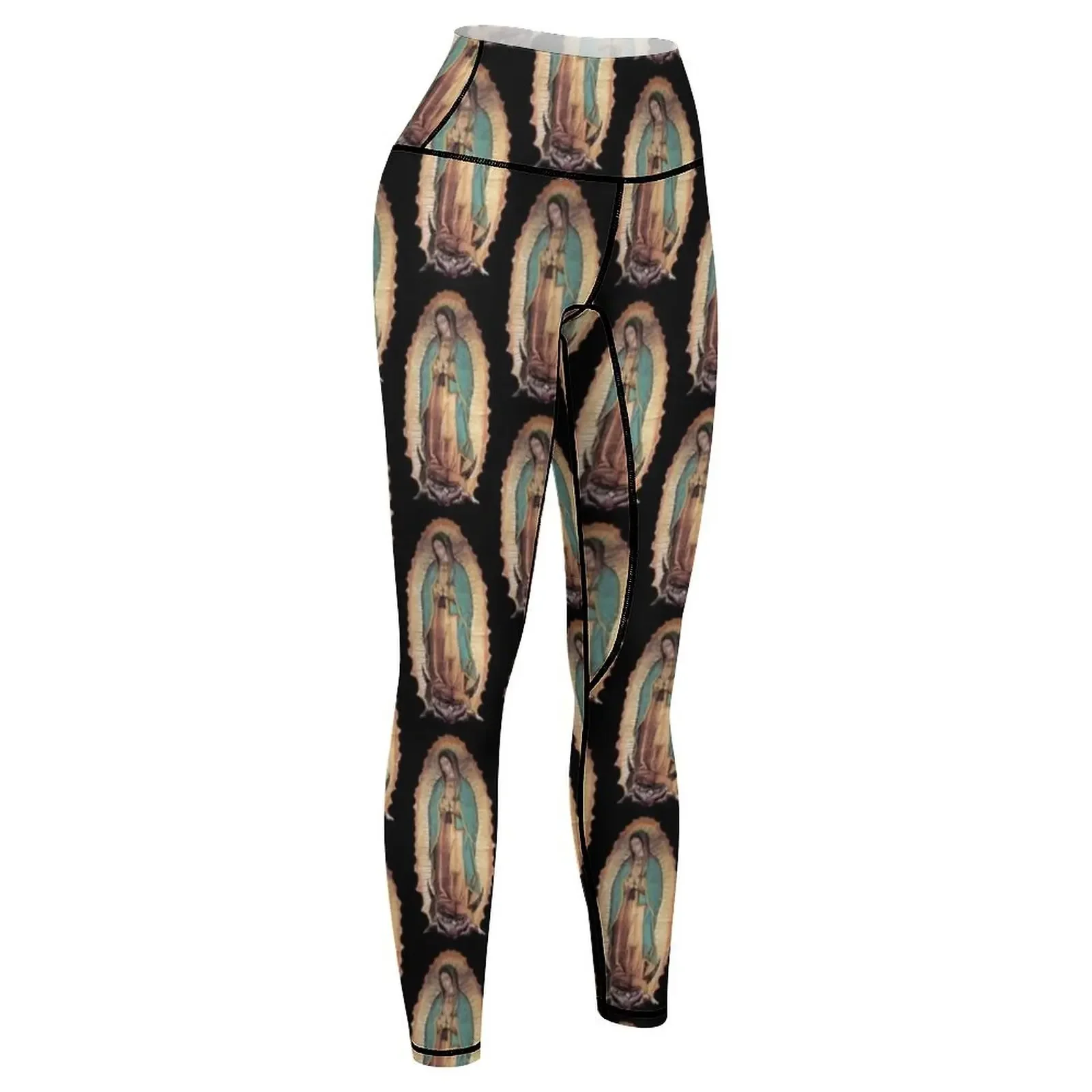 Nossa Senhora de Guadalupe Leggings camisas esportivas ginásio Calças femininas roupas esportivas para academia Leggings femininas