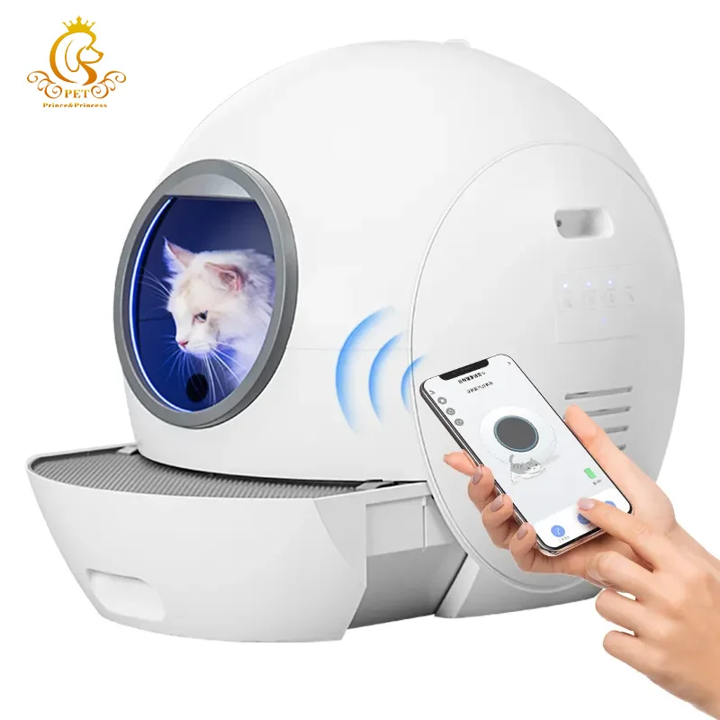 EURVET Smart Self Cleaning Easy Clean Large Capacity Cat Litter Box With App WiFi Control And Automatic Cleaning