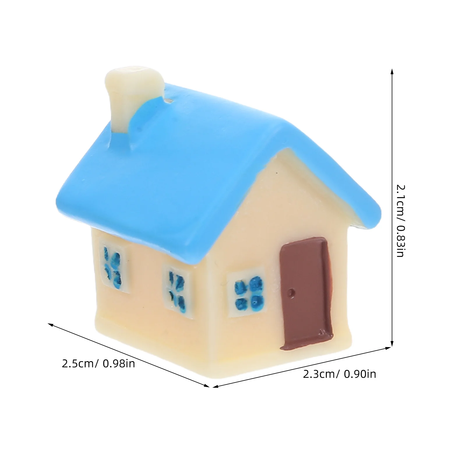 Collection d'ornements de maison miniatures, Figurines en résine résistantes aux intempéries pour Pot de plantes de jardin, Micro décorations de paysage DIY, 6 pièces