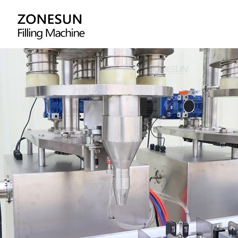 ZONESUN ZS-KL01 Riempitrice automatica per granuli a 2 teste per la linea di imballaggio di barattoli di bottiglie di plastica e vetro