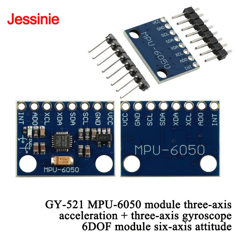 5pcs/1pc MPU-6050 Module Three-axis Acceleration + Three-axis Gyroscope 6DOF Module GY-521 Six-axis Attitude