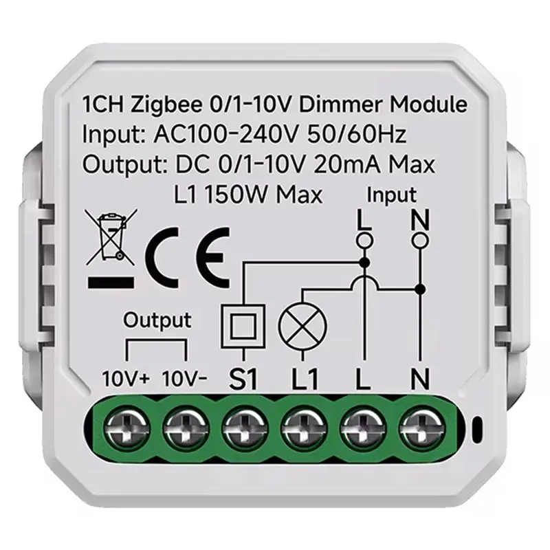 

【TODAY-BUY】Умный контроллер диммера Tuya Smart Wifi Zigbee 0/1-10V для светодиодов с кнопкой регулировки яркости, 100-240В, поддержка приложения Smart Life