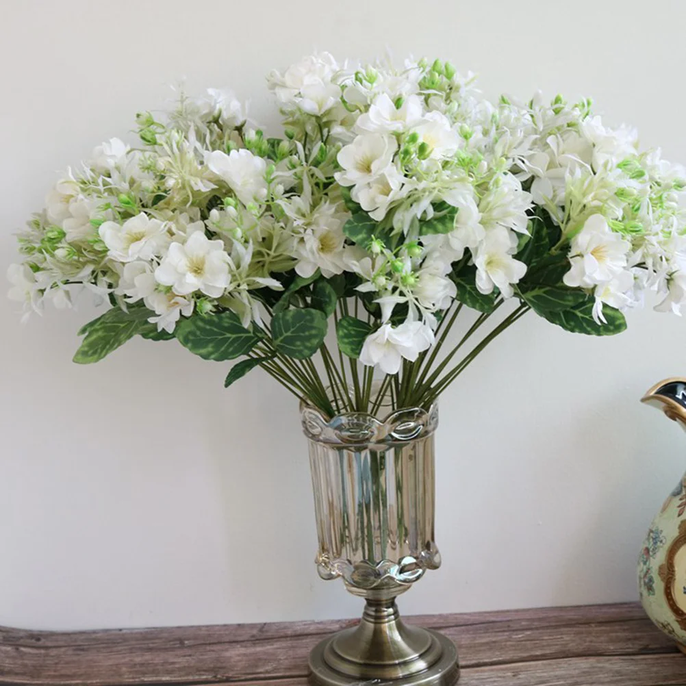 

1Pcs Artificial Gardenia White Fake Flower Lifelike Simulation Jasmine Wedding Home Party Decor Artificial Flowers