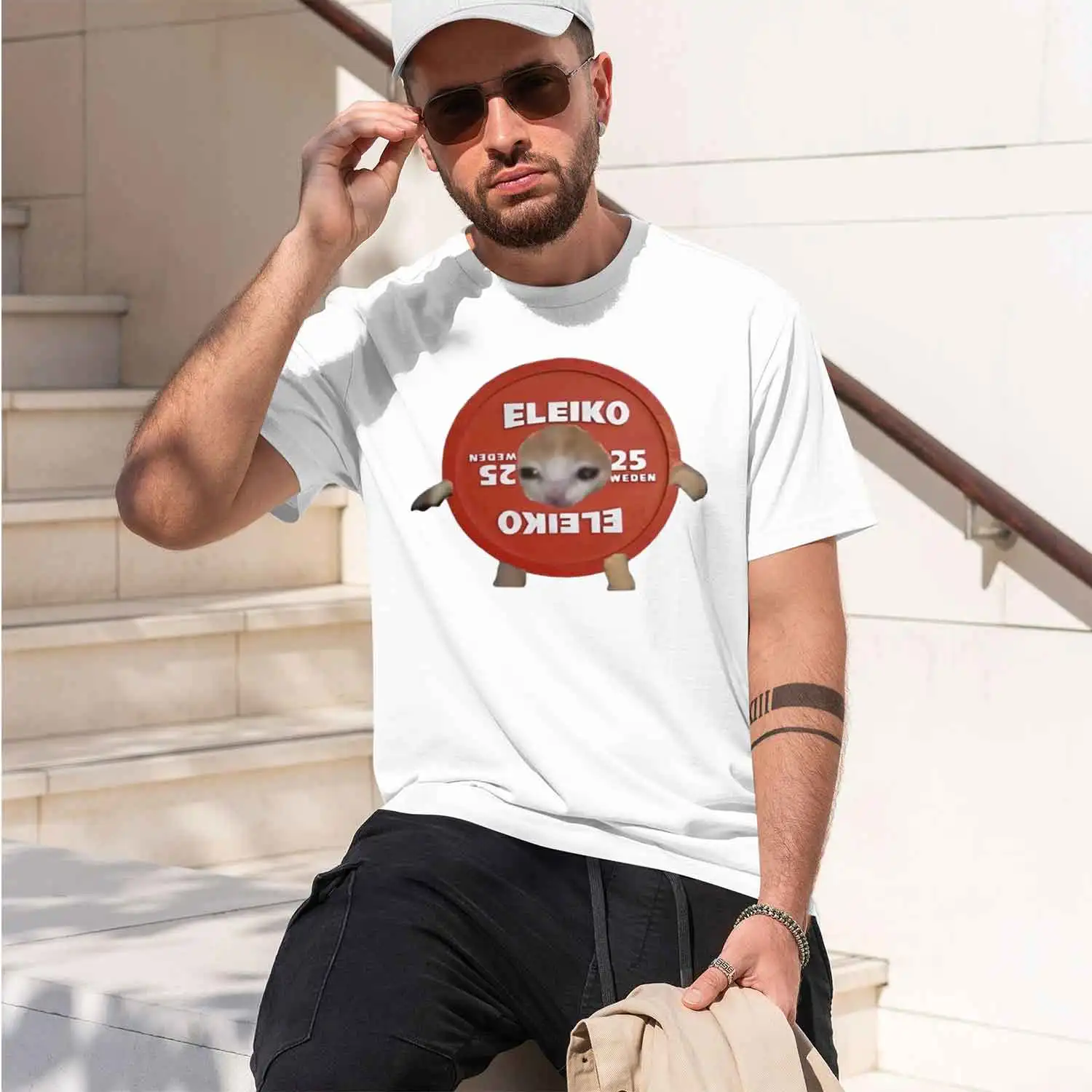 Eleiko Plate Sticker 2026 New Model Men’s Short-sleeve crewneck T-Shirt Classic Casual Multiple Colors and Sizes for Daily Wear