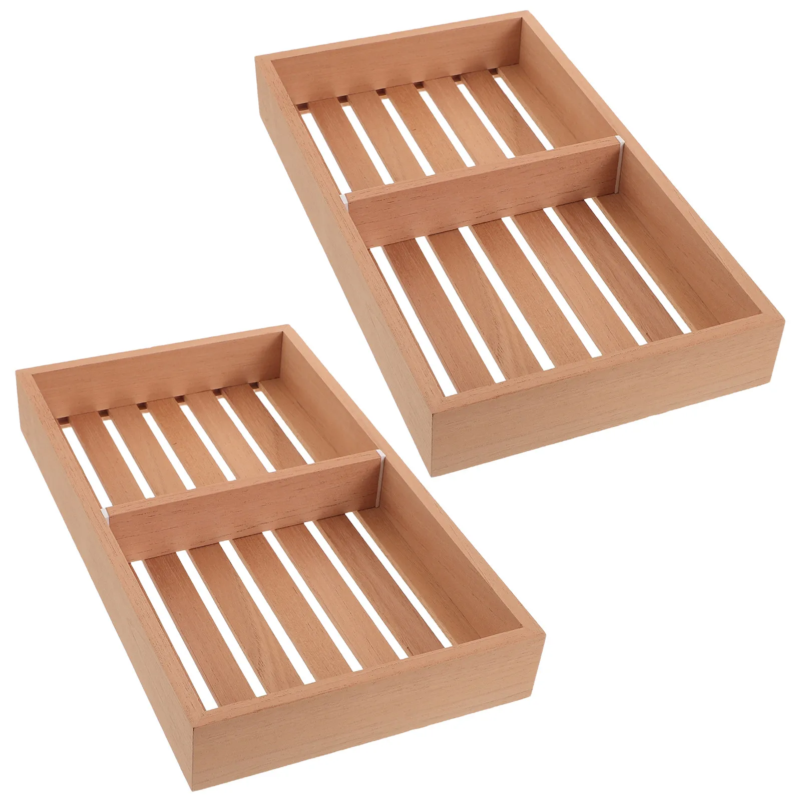 2 Pcs Cigar Hydration Tray with Divider Humidor Organizer Cedar Trays for Storage Organization