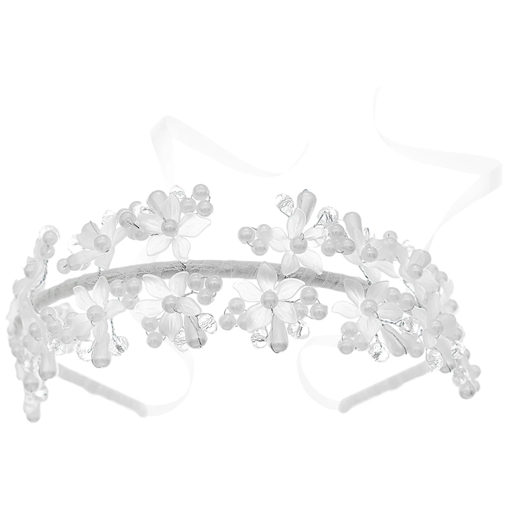 

Pearl Headband Hair Accessories Girls Bridal Alloy Wedding Headpiece Floral Bride Decor Rhinestone Women Headdress