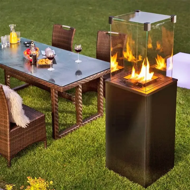 Garden Outdoor Winter Floor Standing Heater Gas patio Heaters with Wheels modern propane  heater fall to put out fire