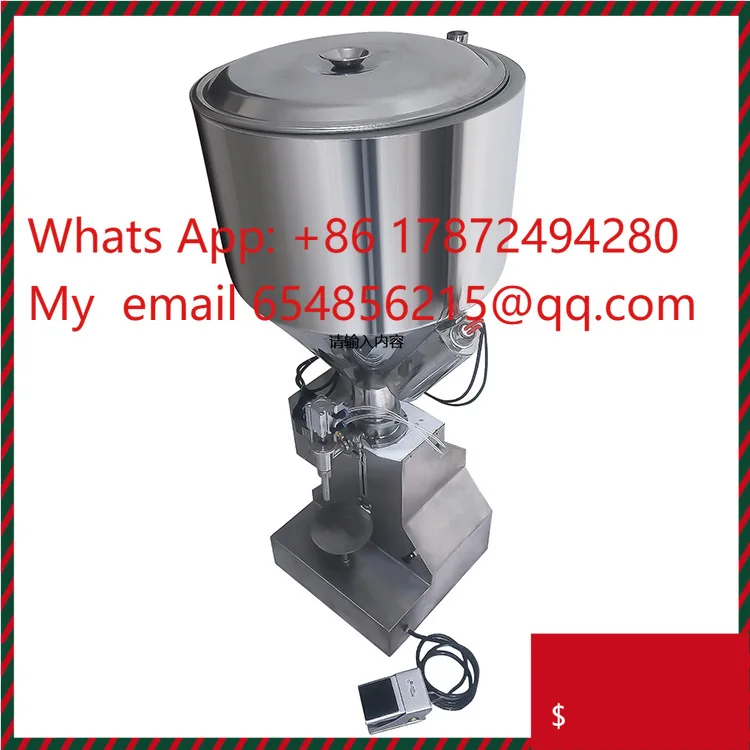 A50 heating filling,constant temperature heating stirring filling machine, manual quantitative single head paste filling machine