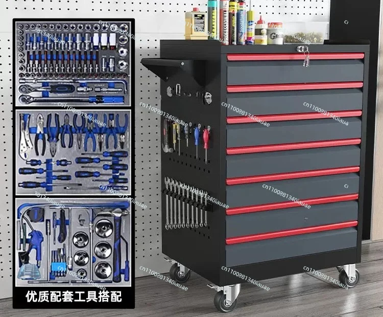 Industrial-grade Tool Cart, Multi-functional Heavy-duty Auto Repair Tool Cabinet, Mobile Drawer Maintenance Tool Cart