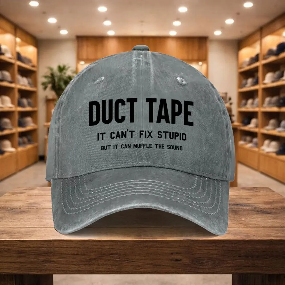 Customization 1pc Baseball Cap, A Casual Duckbill Hat. The Tape Can'T Fix Stupidity, But It Can Muffle Sound. New Casual Versati