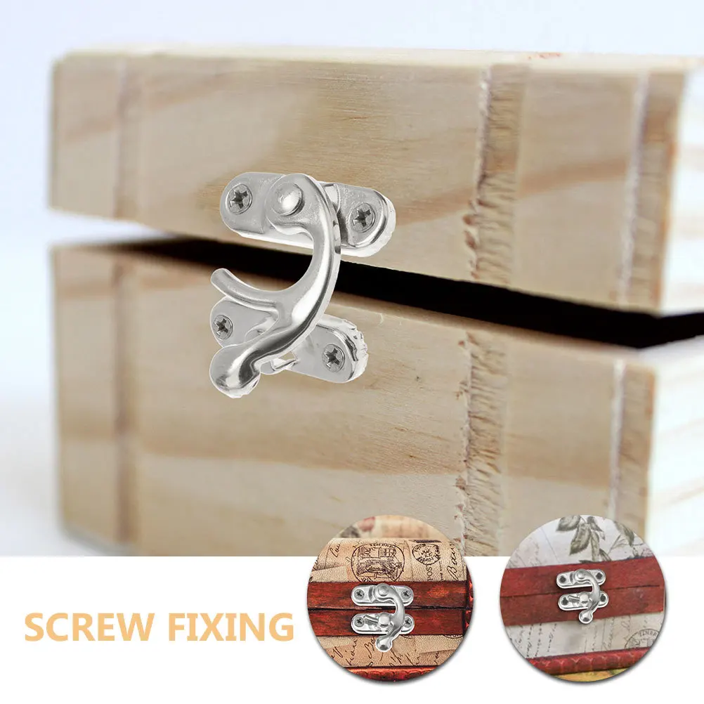 20 قطعة صندوق خشبي قفل الأجهزة خمر القرن هوك مزلاج للمجوهرات خزانة الصدر Diy بها بنفسك الرجعية تبديل المشبك مشبك معدني غلق بمشبك حقيبة مشبك