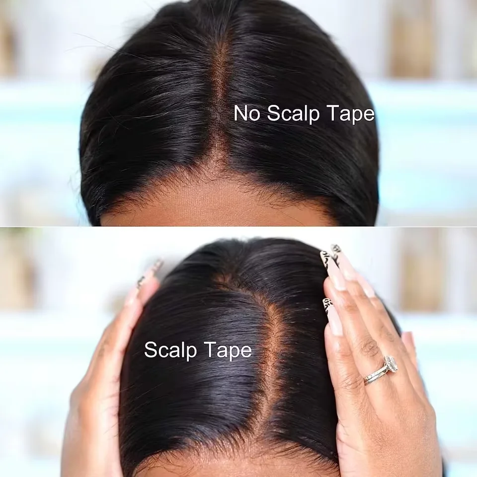 Fake Scalp Tape For Lace Wigs Tape Realistic Looking Parting Ultra-Thin Silicone Scar Tape With Knots Natural & Easy To Use image 4
