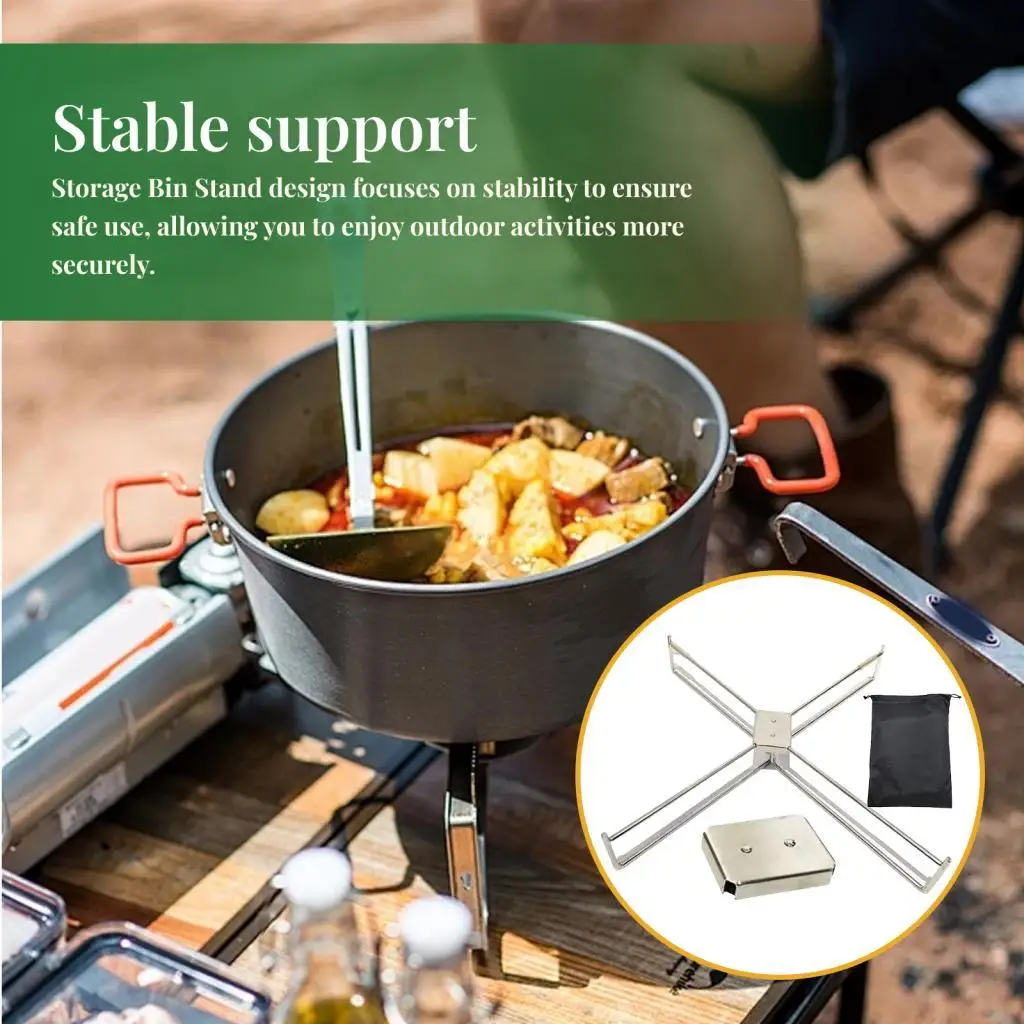 Soporte plegable para refrigerador, soporte para bolsa de basura estable de Metal, estante para maleta, contenedor de almacenamiento, soporte para barbacoa al aire libre, cocina, Camping, Picnic