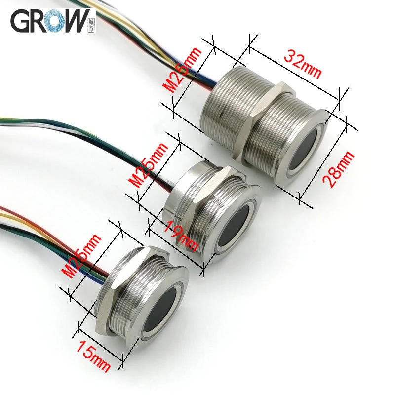 Capacitor impermeável circular do metal R503, módulo da identificação do fingerprint