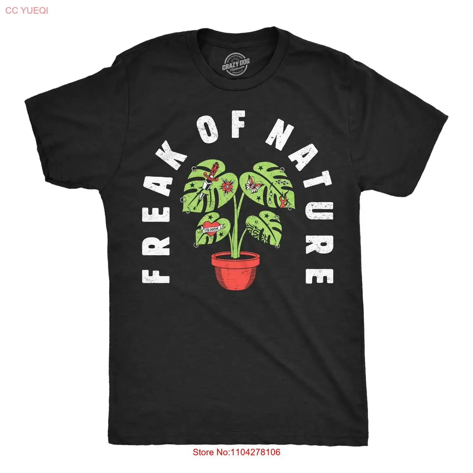 Mens Funny T Shirt Freak Of Nature Sarcastic Plant Novelty For Men vintage Washed Versatile Soft Top For Everyday Wear Casual