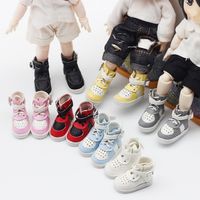1 Pair PU Leather Boots for Ob11 DOD 1/12 Bjd Doll 15cm Labubu,Body9, GSC, YMY,Molly Doll Multiple Colour Shoes Doll Accessories