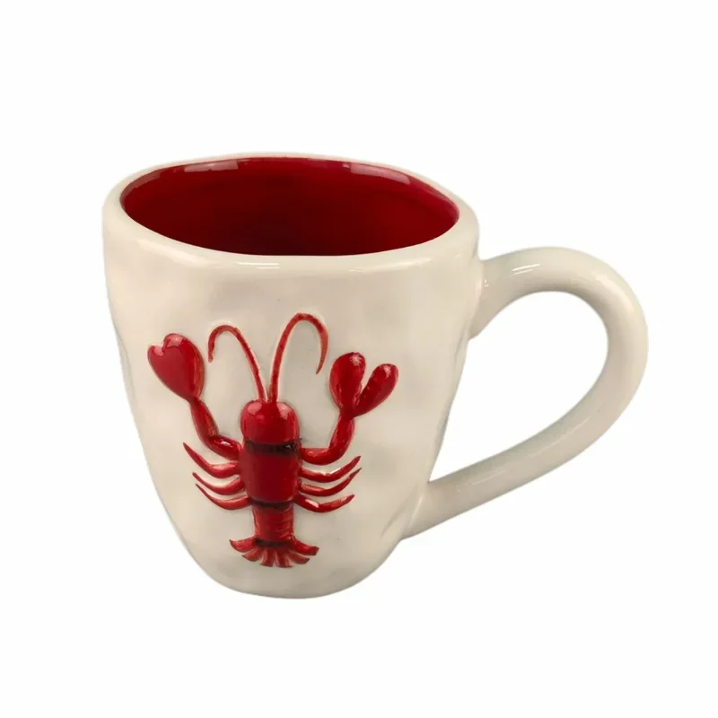 Creative relief ceramic coffee cup funny three-dimensional ocean series