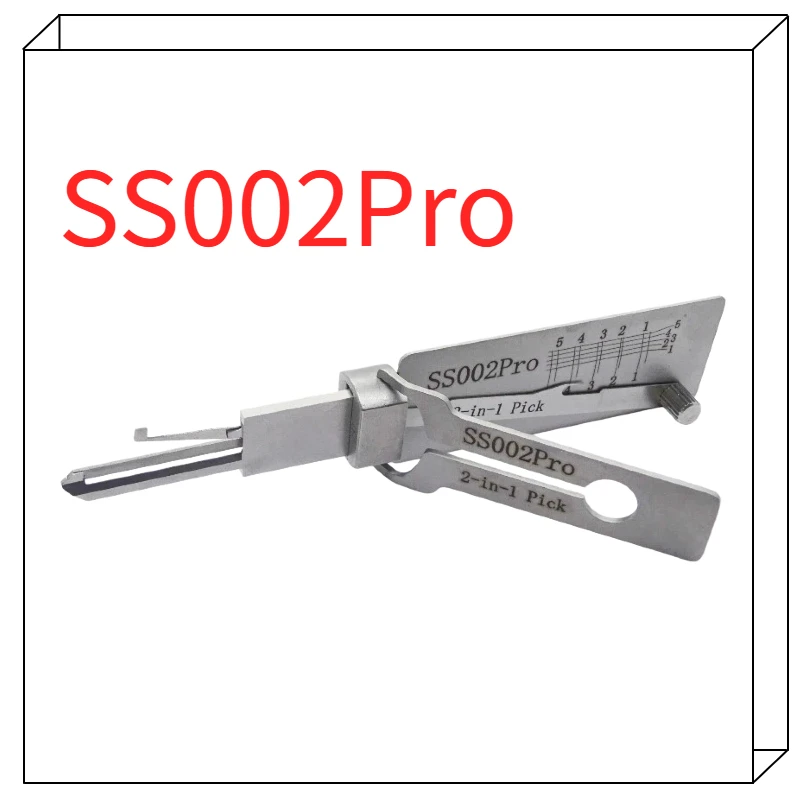 Lishi SS002Pro 2 in 1 Locksmith Tool Lock Pick Decoder Flat Milling for S-groove/Yale series Home Door Civil Lock
