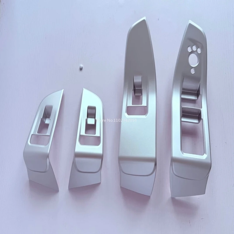 LHD لسيارة جيب جراند شيروكي 2024 2025 نافذة الكربون ارتفاع الزجاج رفع التبديل لوحة أزرار مسند الذراع غطاء الكسوة الملحقات الداخلية #4