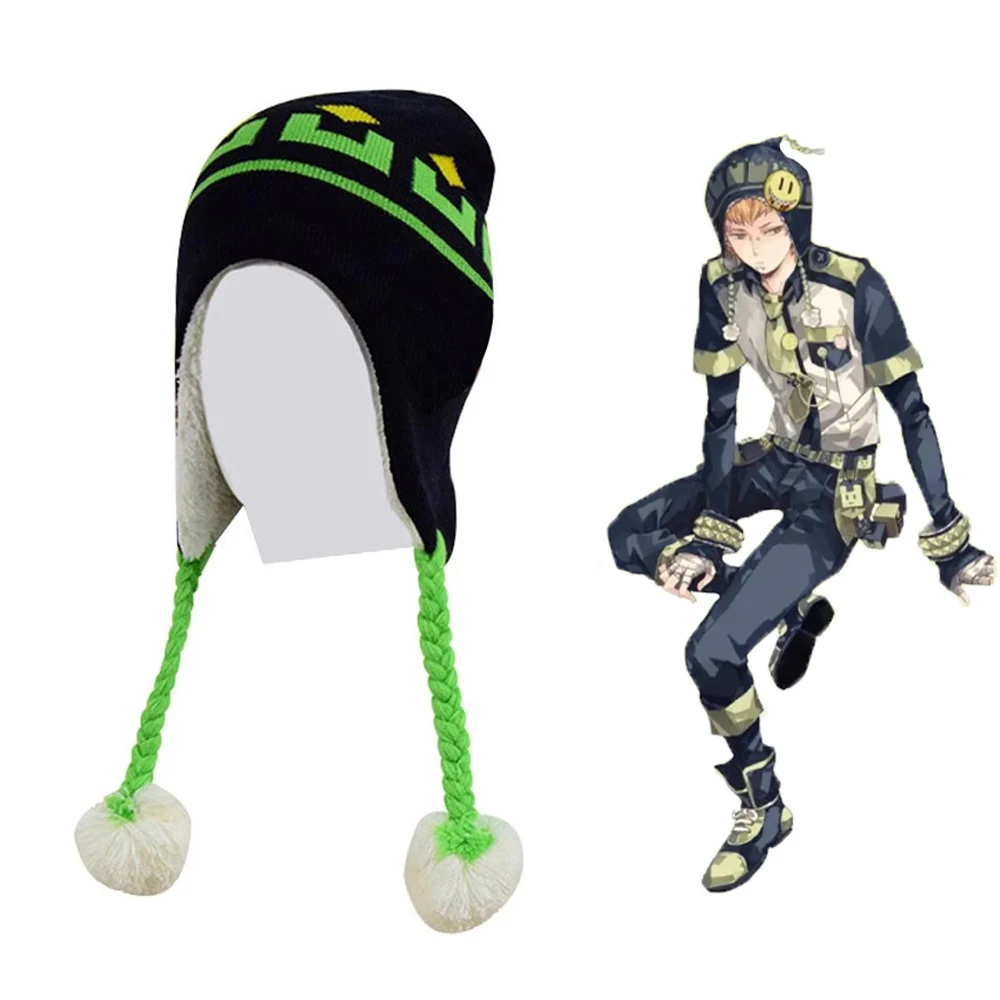 High-Q Unisex Anime Cos DRAMAtical Murder Noiz Cosplay Cap DMMD DRAMAtical Murder Knitted Hat Noiz Costumes Accessories