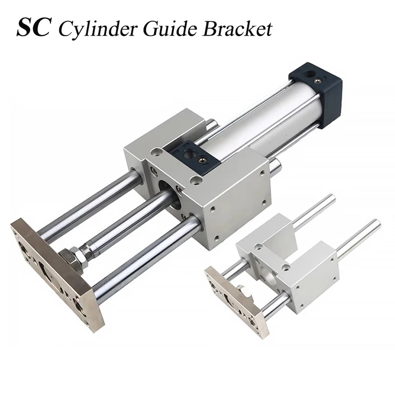 sc-pneumatic-cylinder-guide-bracket-sc32-40-50-63-80-100-cylinder-accessories-guide-rod-fixed-pressing-long-stroke-high-thrust