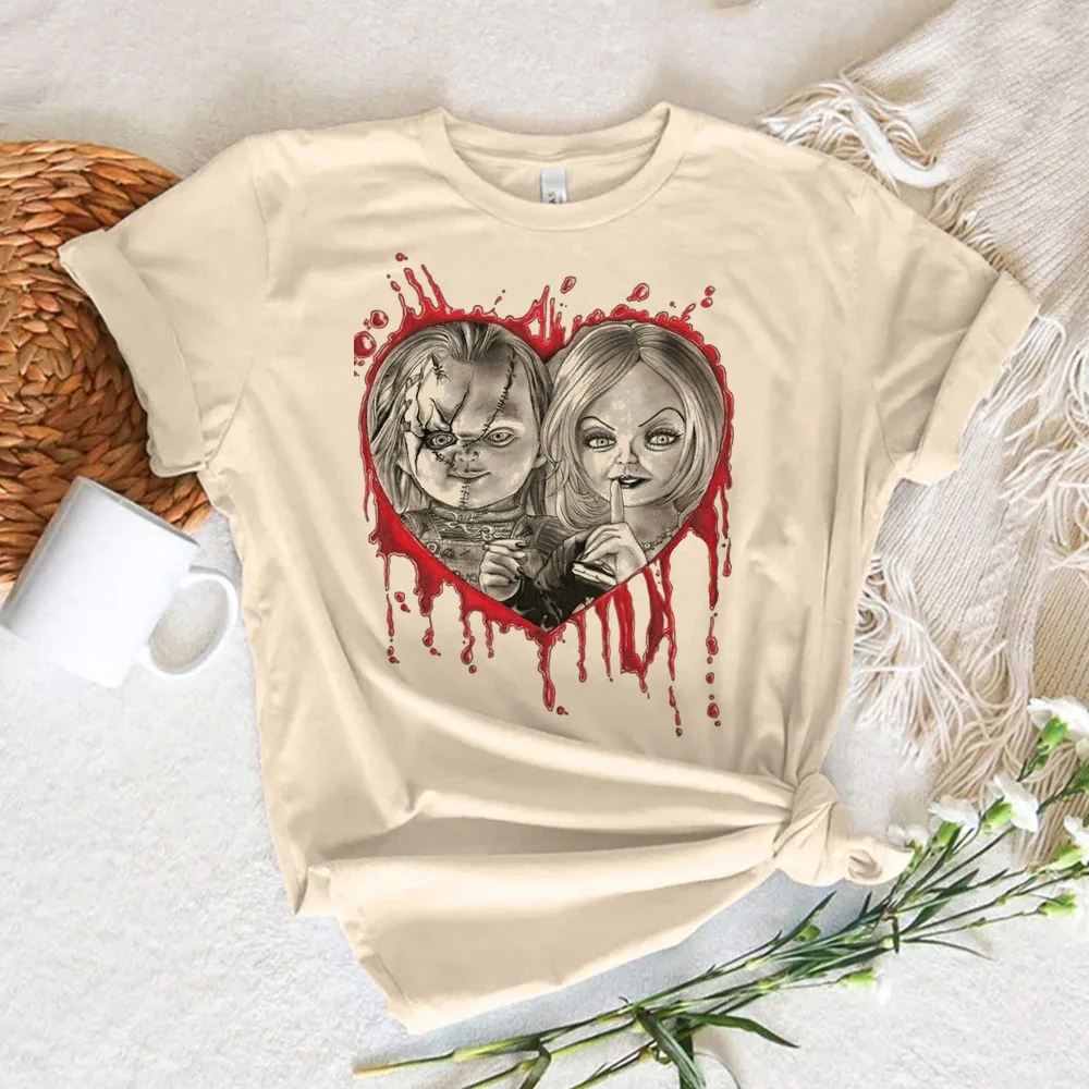 Chucky tshirt women comic t-shirts female streetwear 2000s clothing