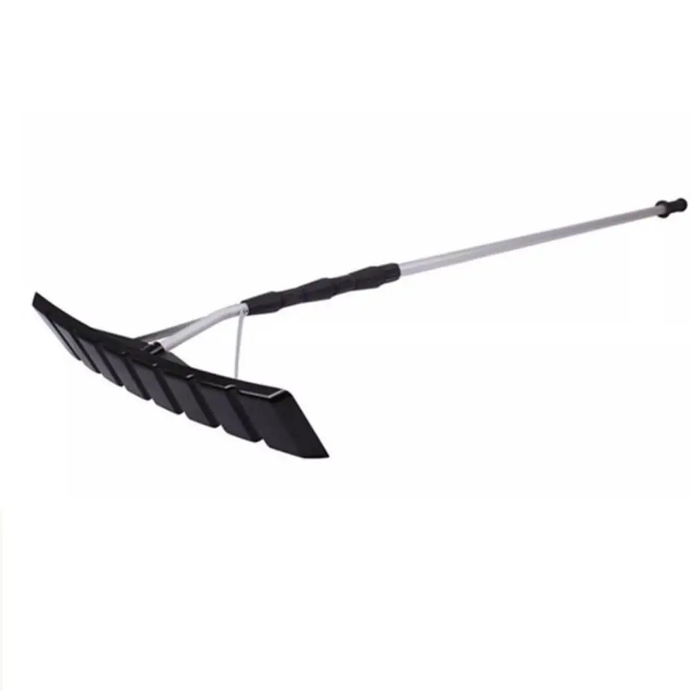 Telescopic Roof Snow Rake with Shovel Blade, Adjustable 2–6.4m Aluminum Pole, Support Frame & Screw Accessories, Long