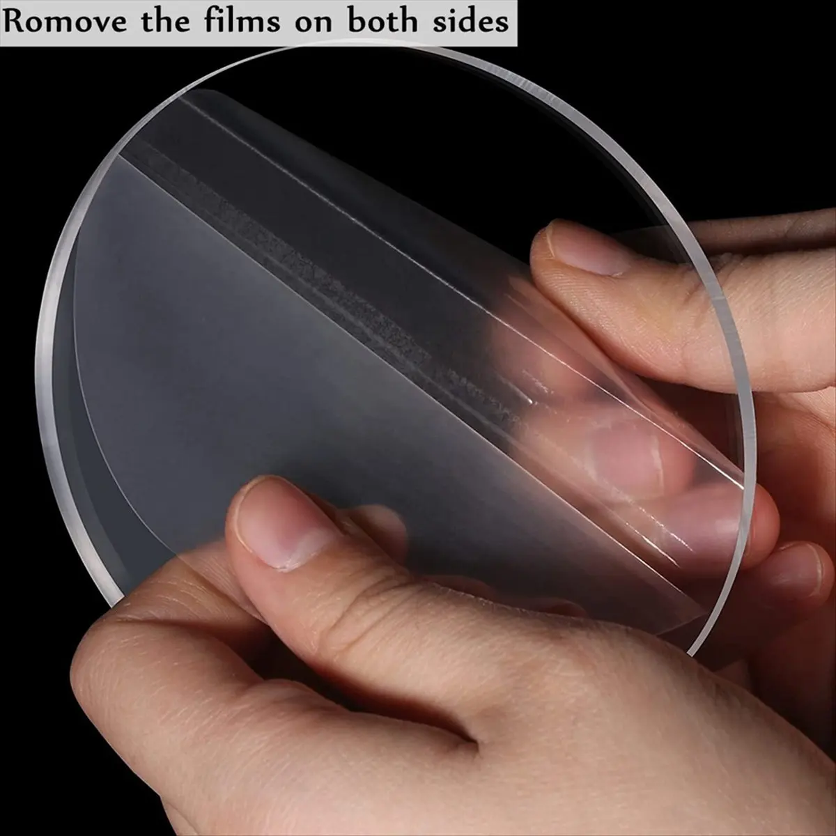 ABNH Hojas acrílicas redondas transparentes de 8 pulgadas de diámetro, círculos de vidrio acrílico de 1/8 pulgadas de espesor para carteles, impresión, discos de pasteles, manualidades DIY