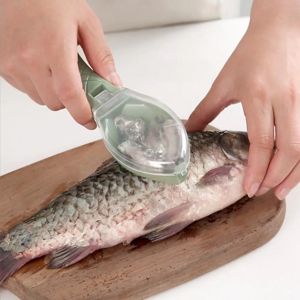 

Fish Scale Remover Efficient Fish Scaler Fish Scale Removal Tool with Splash Cover Comfortable Grip Scaler Peeler97