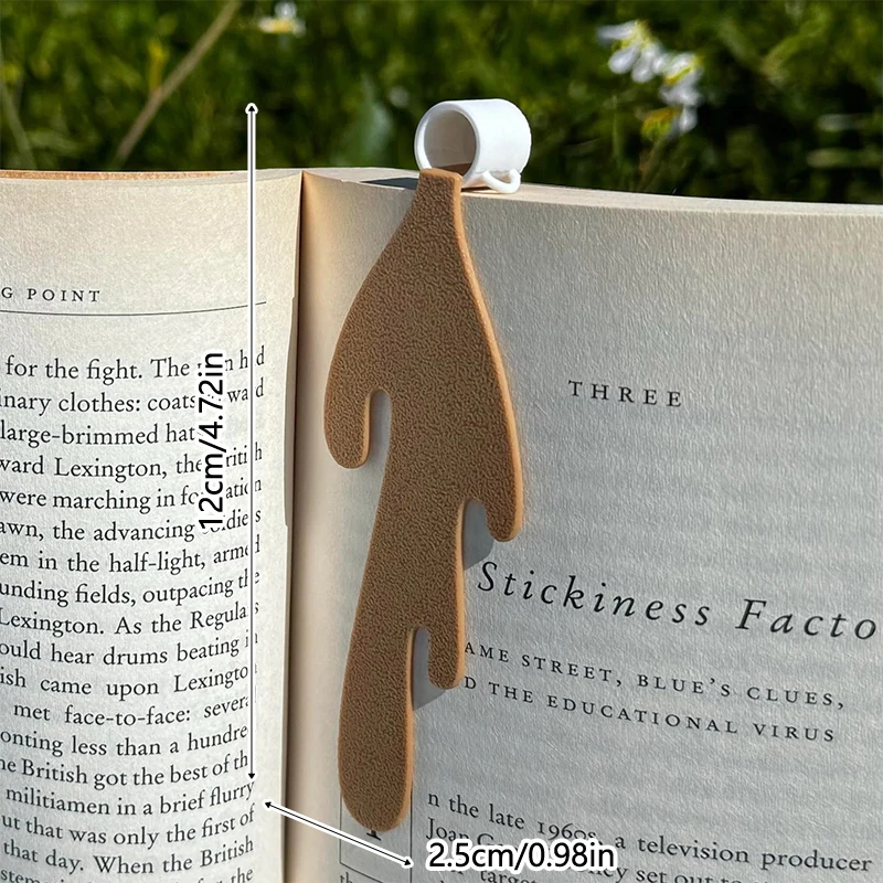 Cute Spilled Coffee Bookmark Corner Marker For Reading Funny Bookmarks Book Marks For Reading Corner Bookmark Accessories