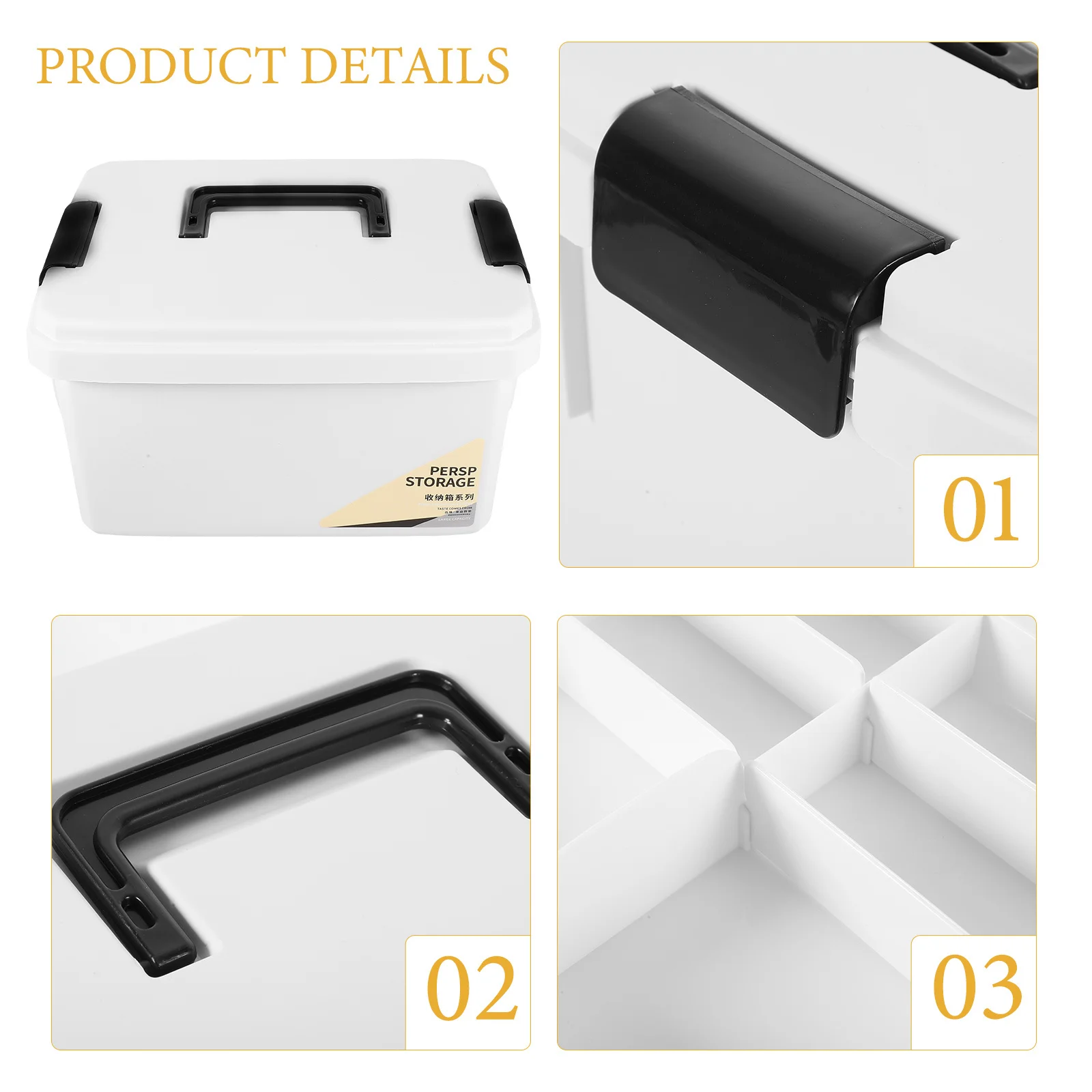 صندوق دواء منزلي صغير متعدد الطبقات حقيبة تخزين الإسعافات الأولية المحمولة مع مقبض منظم السفر صندوق الإسعافات الأولية فارغ #2