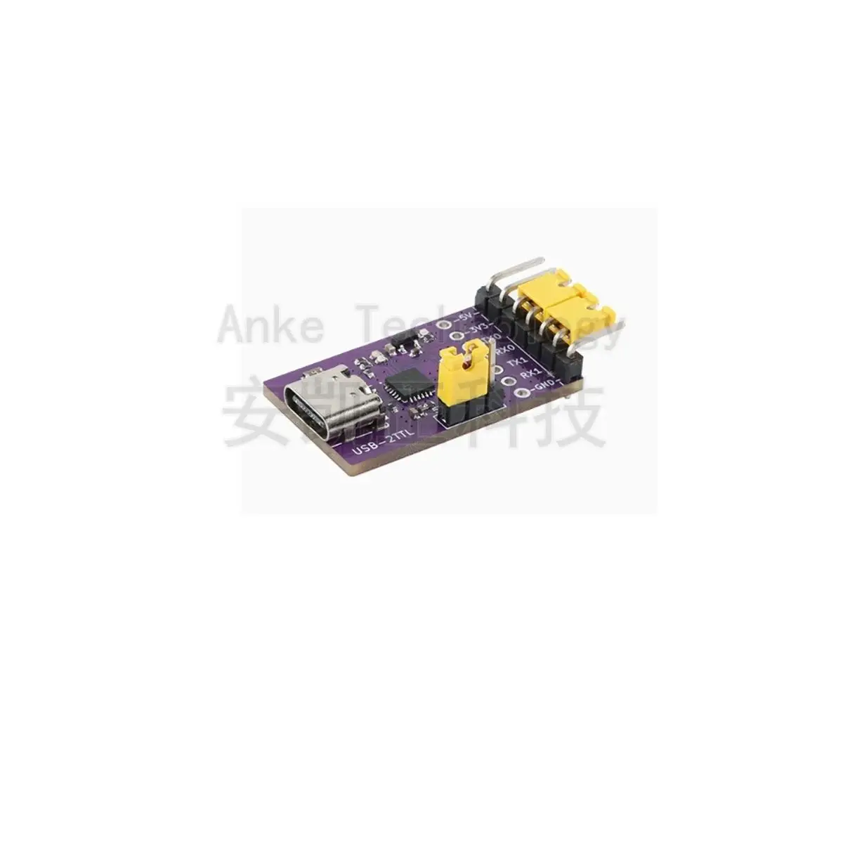 USB to 2-channel TTL serial port, USB Type-C interface, 3Mbps high-speed CH342 chip communication conversion module