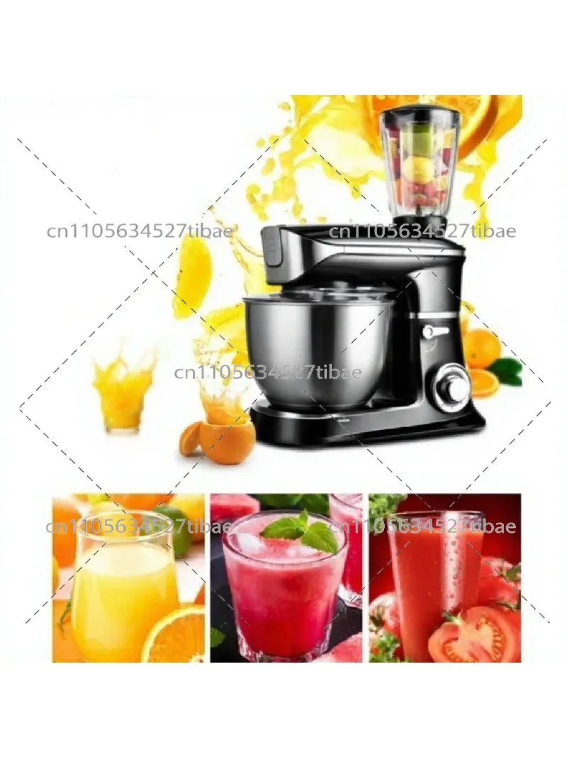 6.5L Food Processor Meat Grinder & Dough Mixer, Multifunctional Desktop Blender for Cake, Flour, Egg, Household Kitchen view 3
