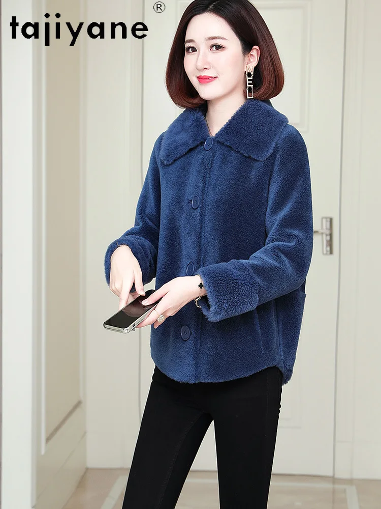 TAJIYANE 100% Cappotto di Lana Donna Casual Tosatura Delle Pecore Giacca Corta Premium Capispalla Delle Signore 2025 Donne di Inverno Vestiti ropa mujer