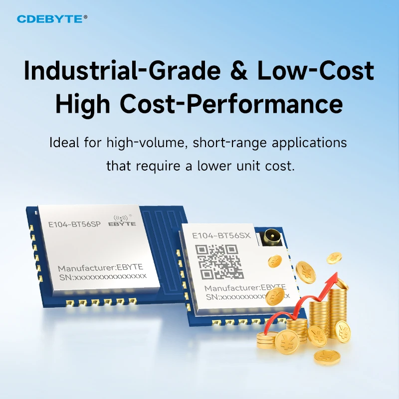 Low Power BLE Module BLE5.3 1 Master 8 Slaves CDEBYTE E104-BT56SP OTA Parameter Configuration iBeacon Broadcasting 150m
