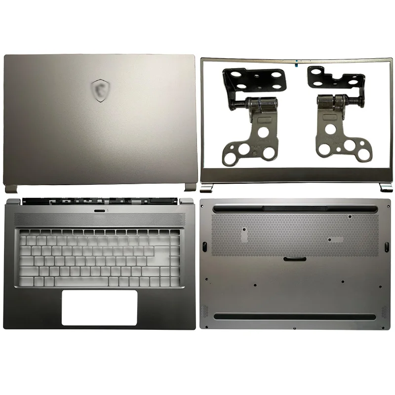 

Laptop Case For MSI P65 WS65 GS65 MS-16Q5 Notebook LCD Back Cover/Front Bezel/Hinges/Palmrest/Bottom Case Silver Computer Case